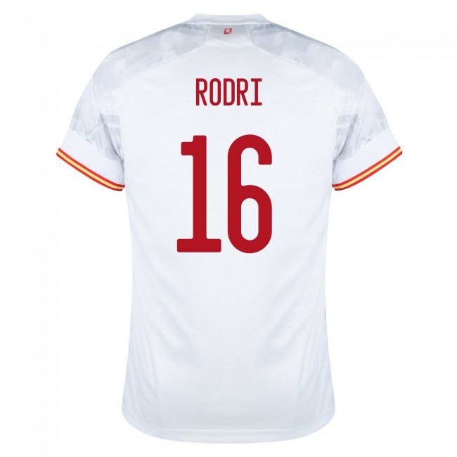 Femme Équipe d'Espagne de football Maillot Rodri #16 Tenues Extérieur Blanc 2021