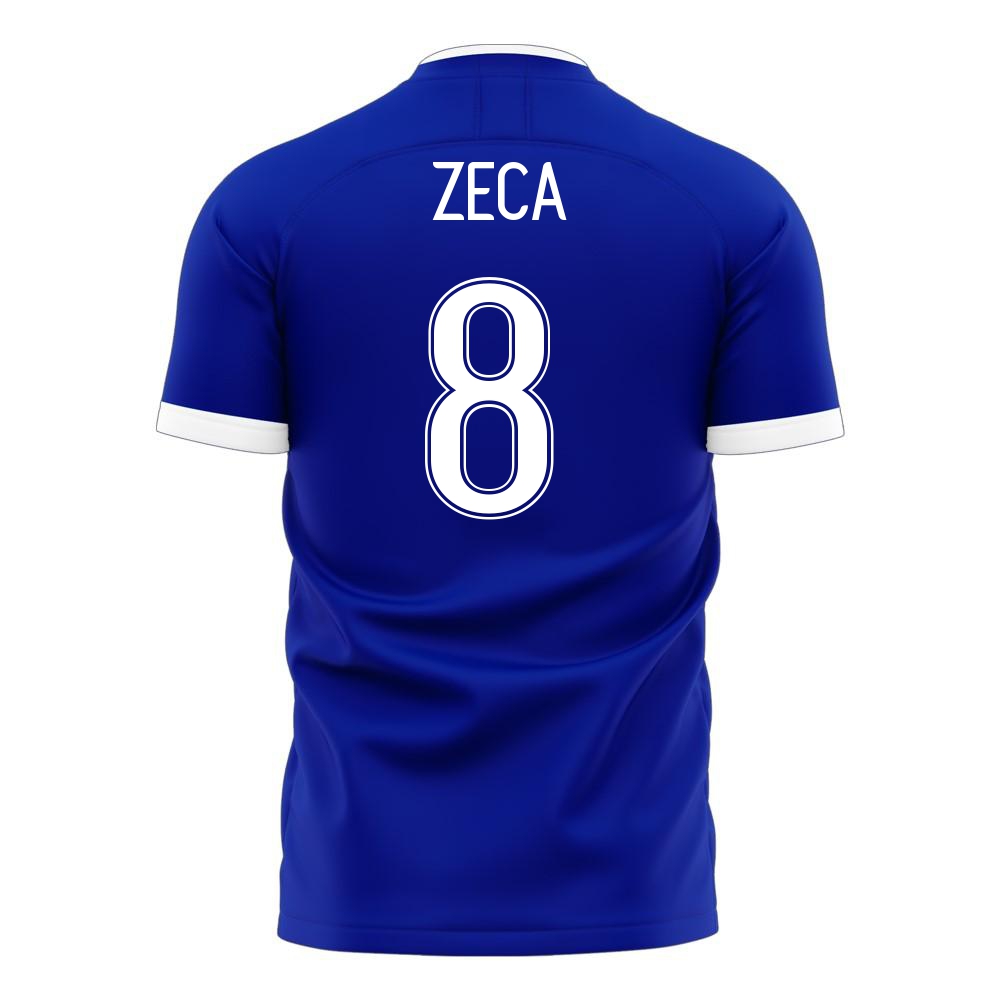 Femme Équipe de Grèce de football Maillot Zeca #8 Tenues Extérieur Bleu 2021