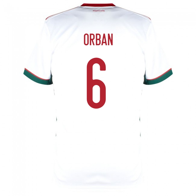 Femme Équipe de Hongrie de football Maillot Willi Orban #6 Tenues Extérieur Blanc 2021