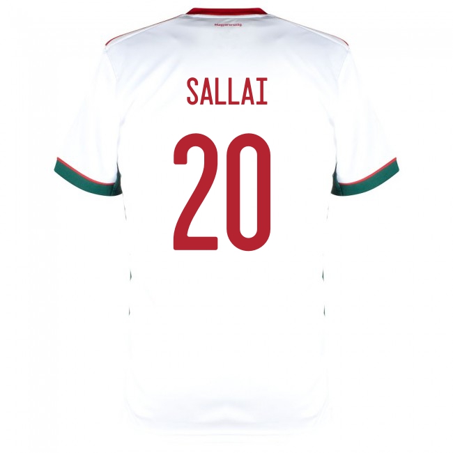 Femme Équipe de Hongrie de football Maillot Roland Sallai #20 Tenues Extérieur Blanc 2021