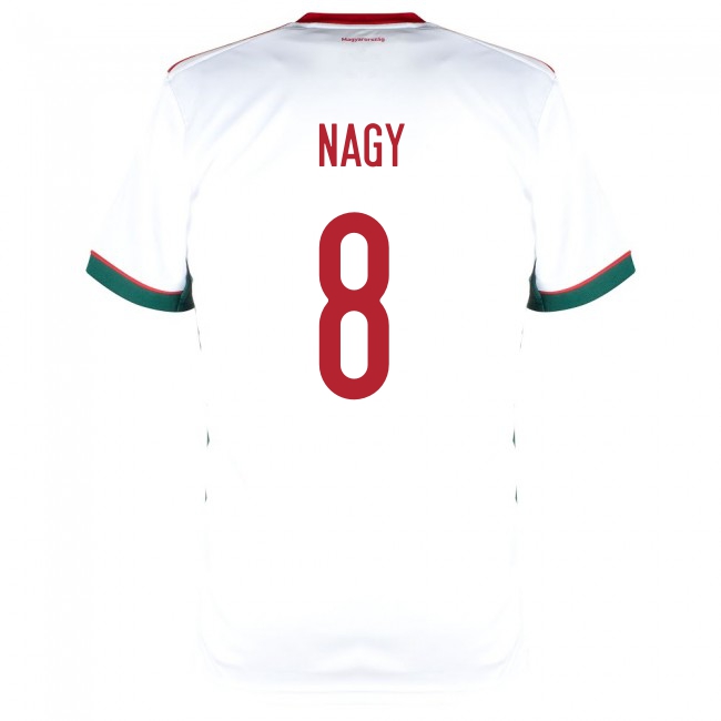Femme Équipe de Hongrie de football Maillot Adam Nagy #8 Tenues Extérieur Blanc 2021
