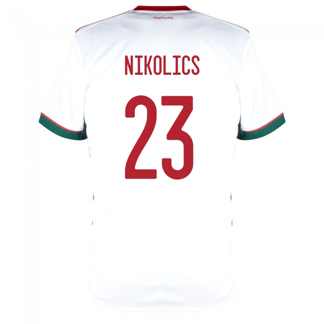 Femme Équipe de Hongrie de football Maillot Nemanja Nikolics #23 Tenues Extérieur Blanc 2021
