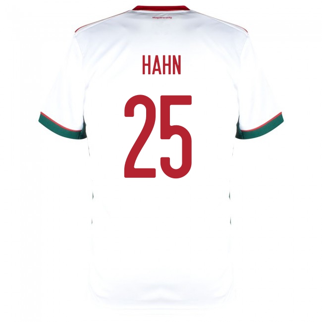 Femme Équipe de Hongrie de football Maillot Janos Hahn #25 Tenues Extérieur Blanc 2021