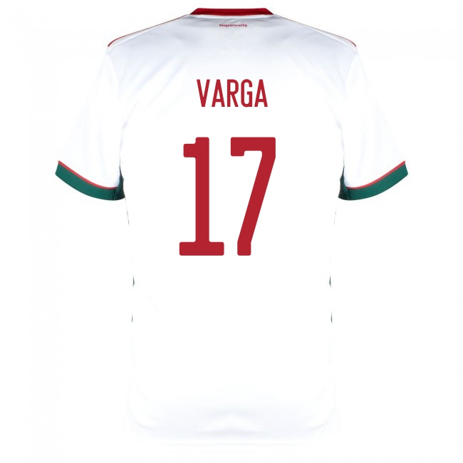 Femme Équipe de Hongrie de football Maillot Roland Varga #17 Tenues Extérieur Blanc 2021