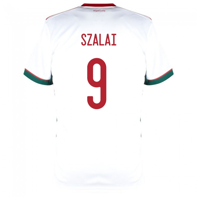 Femme Équipe de Hongrie de football Maillot Adam Szalai #9 Tenues Extérieur Blanc 2021