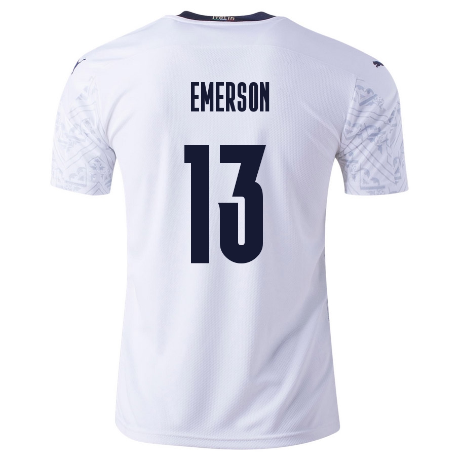 Femme Équipe d'Italie de football Maillot Emerson #13 Tenues Extérieur Blanc 2021