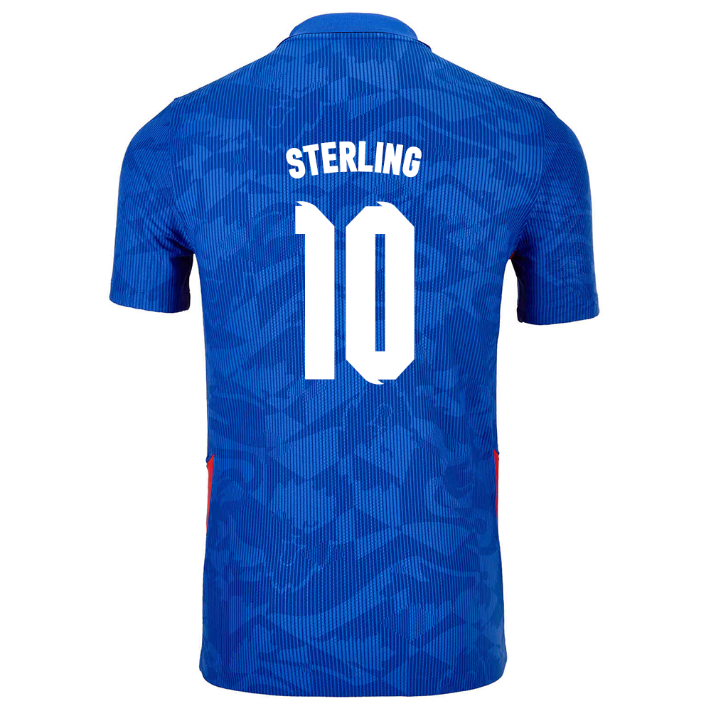 Femme Équipe d'Angleterre de football Maillot Raheem Sterling #10 Tenues Extérieur Bleu 2021