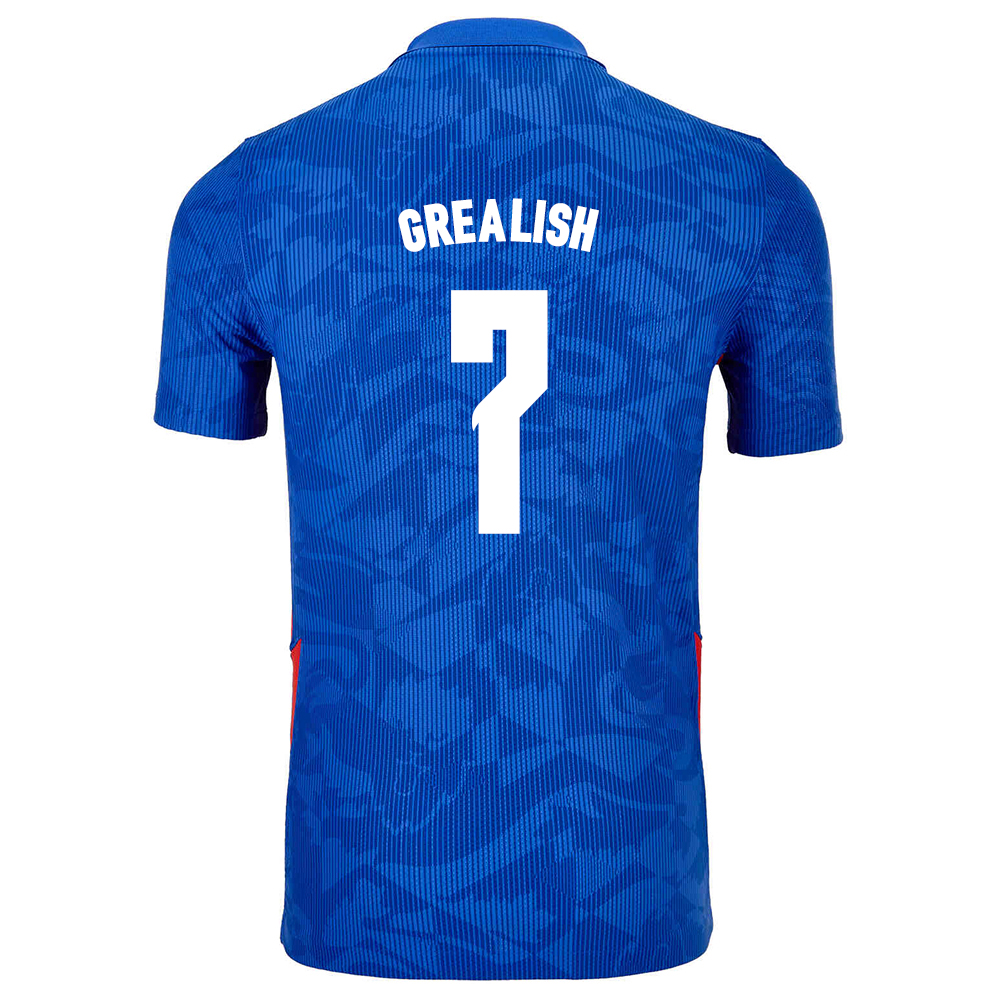 Femme Équipe d'Angleterre de football Maillot Jack Grealish #7 Tenues Extérieur Bleu 2021