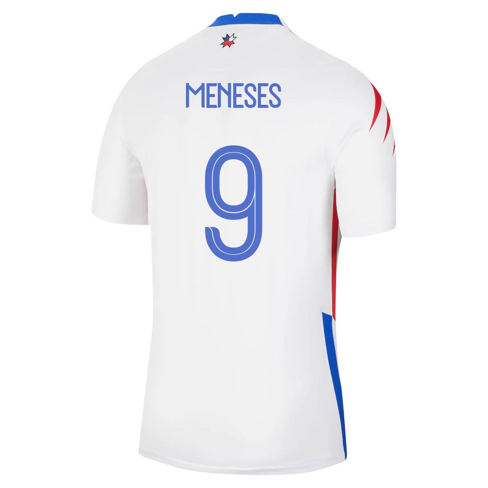 Femme Équipe du Chili de football Maillot Jean Meneses #9 Tenues Extérieur Blanc 2021