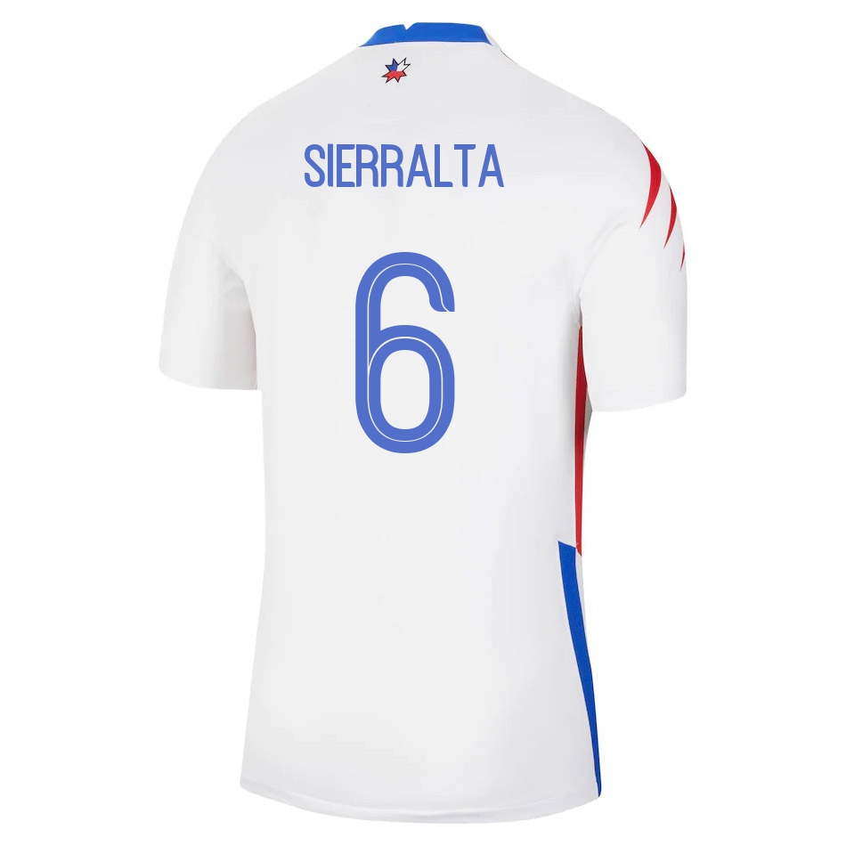 Femme Équipe du Chili de football Maillot Francisco Sierralta #6 Tenues Extérieur Blanc 2021