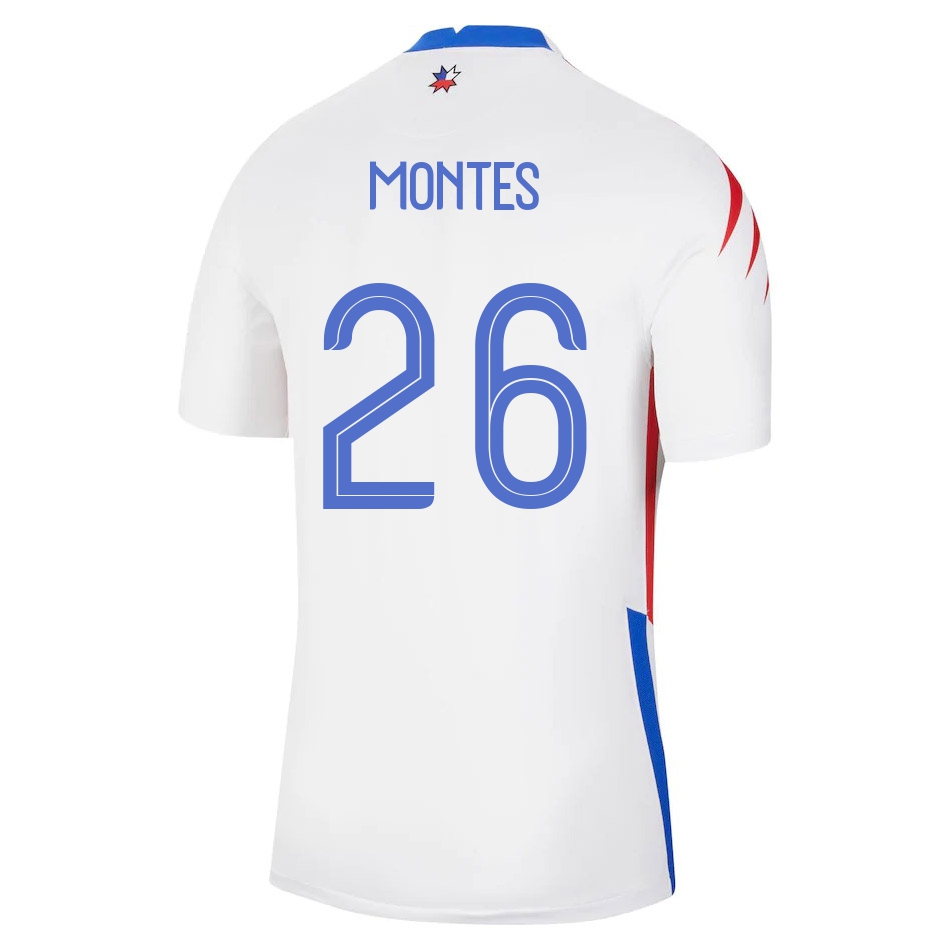 Femme Équipe du Chili de football Maillot Clemente Montes #26 Tenues Extérieur Blanc 2021
