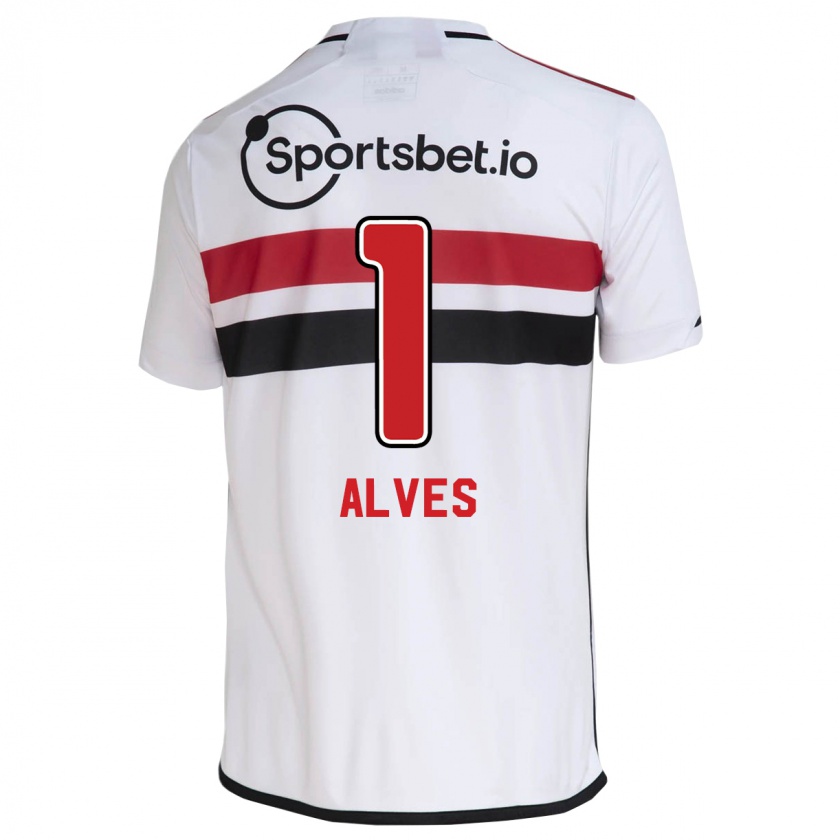 Kandiny Enfant Maillot Felipe Alves #1 Blanc Tenues Domicile 2023/24 T-Shirt