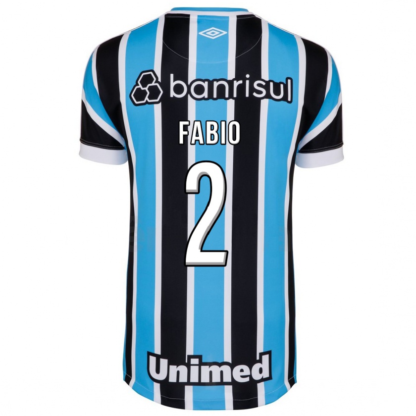 Kandiny Enfant Maillot Fábio #2 Bleu Tenues Domicile 2023/24 T-Shirt