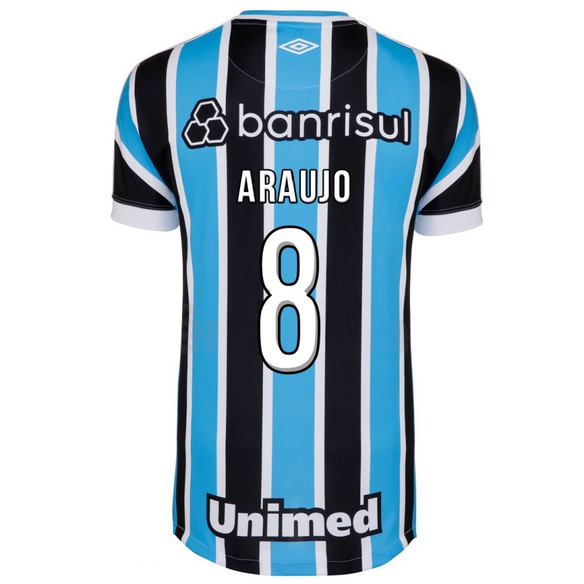 Kandiny Enfant Maillot Caio Araujo #8 Bleu Tenues Domicile 2023/24 T-Shirt