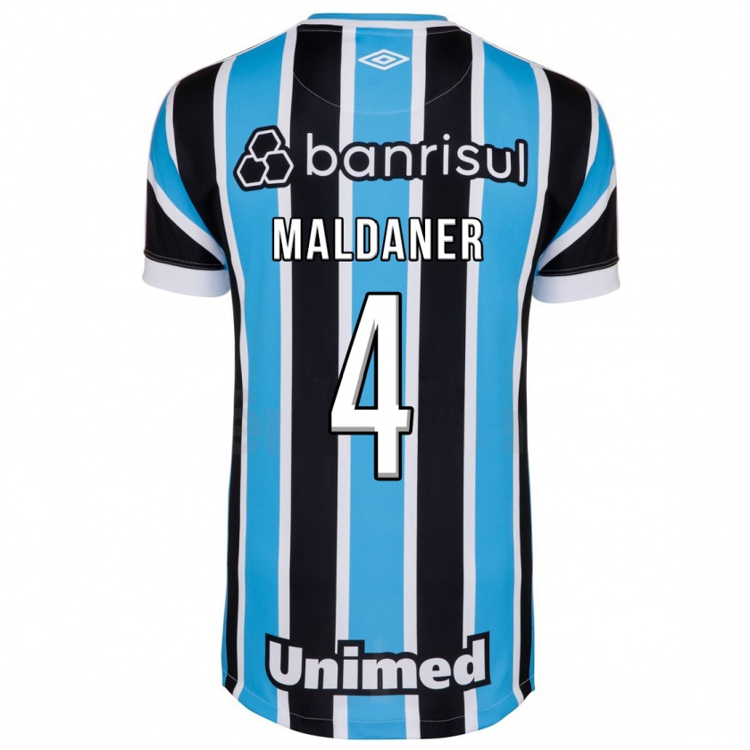 Kandiny Enfant Maillot Pati Maldaner #4 Bleu Tenues Domicile 2023/24 T-Shirt
