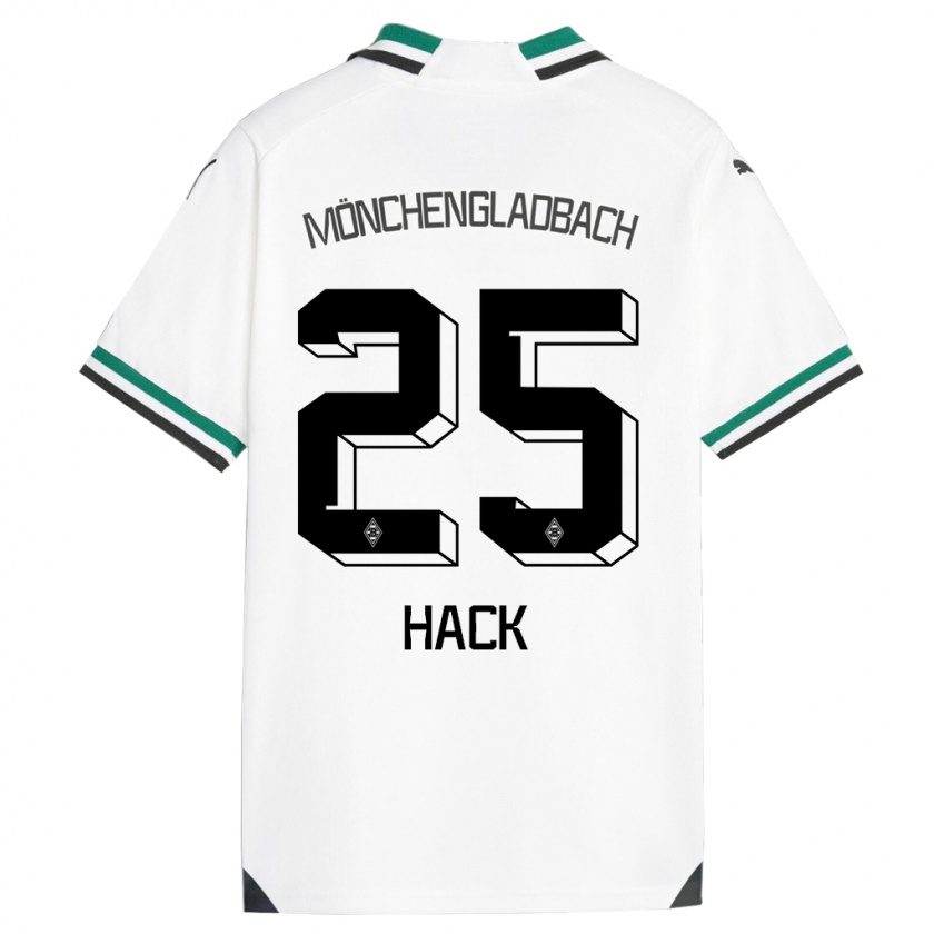 Kandiny Enfant Maillot Robin Hack #25 Blanc Vert Tenues Domicile 2023/24 T-Shirt