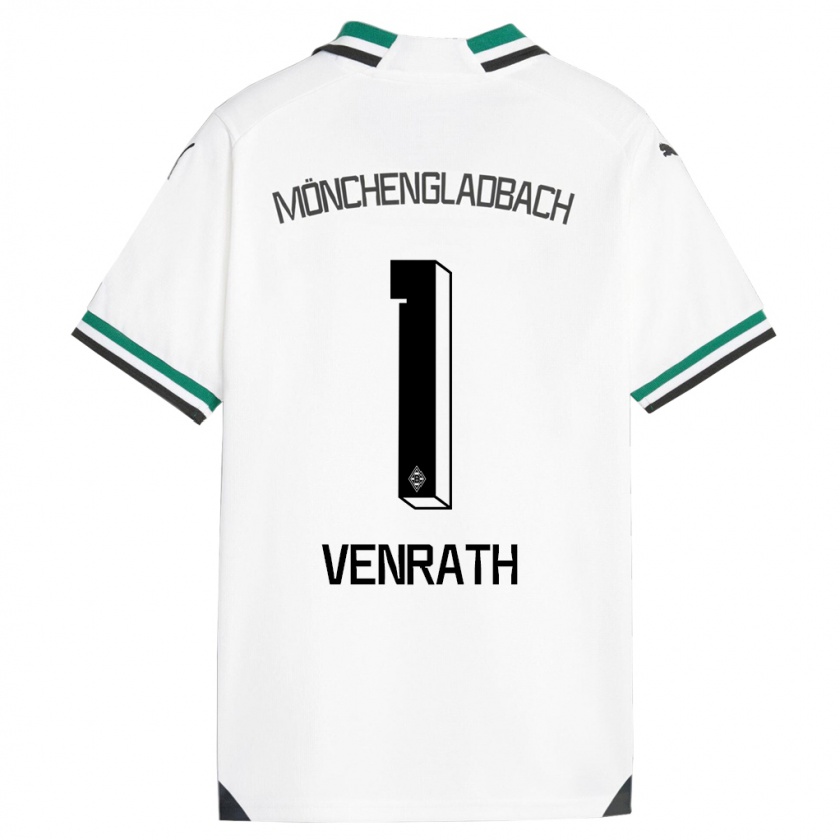 Kandiny Enfant Maillot Lisa Venrath #1 Blanc Vert Tenues Domicile 2023/24 T-Shirt