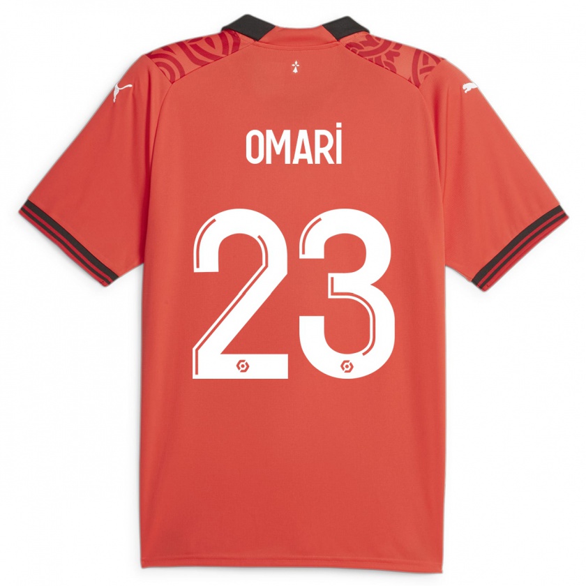 Kandiny Enfant Maillot Warmed Omari #23 Rouge Tenues Domicile 2023/24 T-Shirt