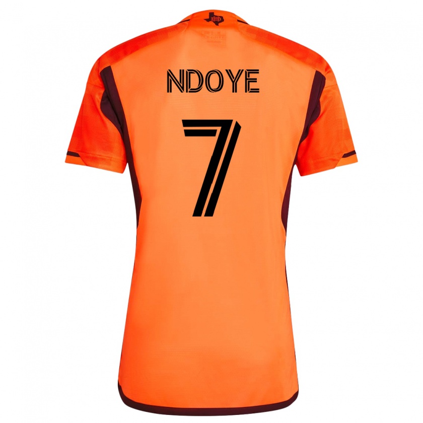 Kandiny Enfant Maillot Papa Ndoye #7 Orange Tenues Domicile 2023/24 T-Shirt
