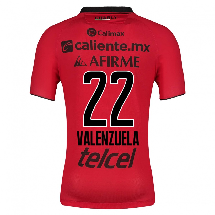 Kandiny Enfant Maillot Carlos Valenzuela #22 Rouge Tenues Domicile 2023/24 T-Shirt