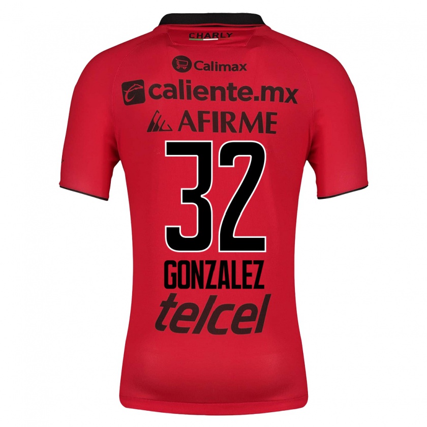 Kandiny Enfant Maillot Carlos González #32 Rouge Tenues Domicile 2023/24 T-Shirt