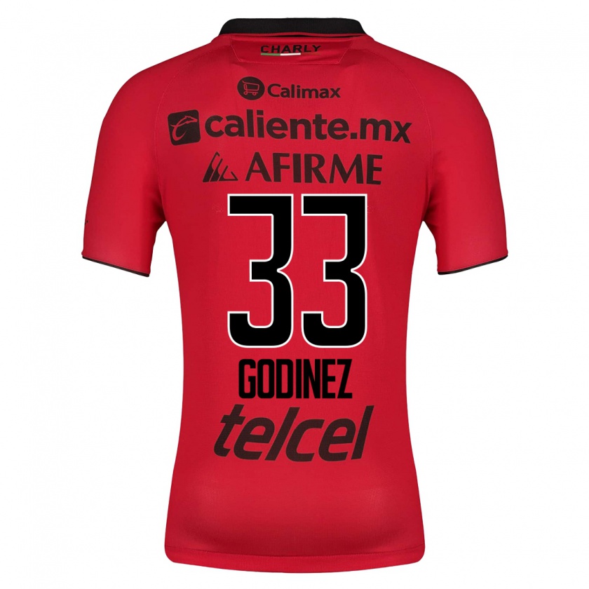 Kandiny Enfant Maillot Rodrigo Godínez #33 Rouge Tenues Domicile 2023/24 T-Shirt