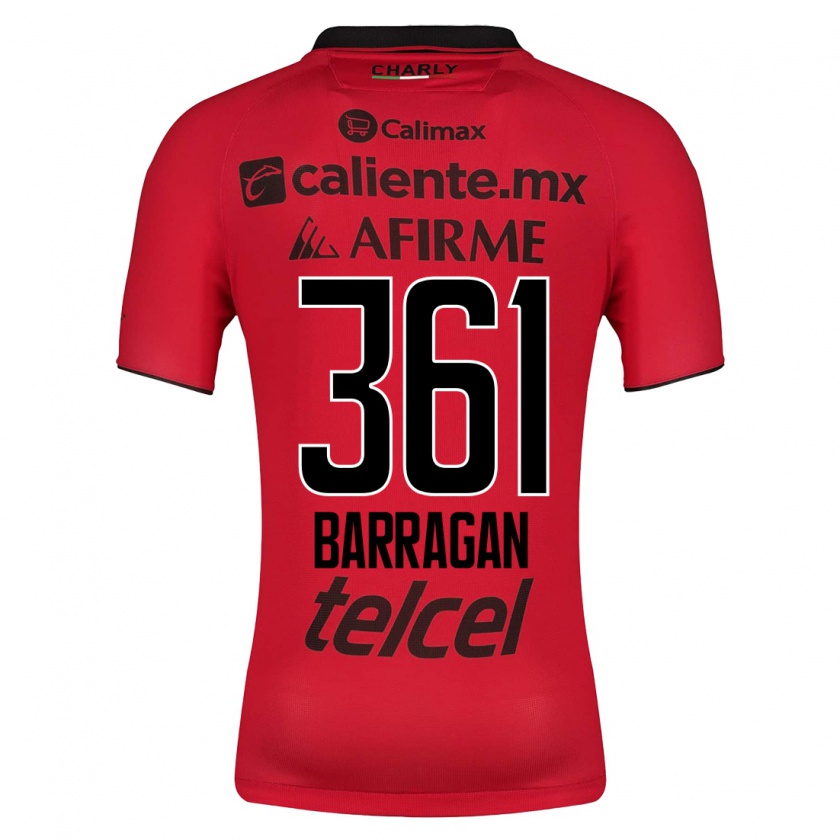 Kandiny Enfant Maillot Jesús Barragán #361 Rouge Tenues Domicile 2023/24 T-Shirt