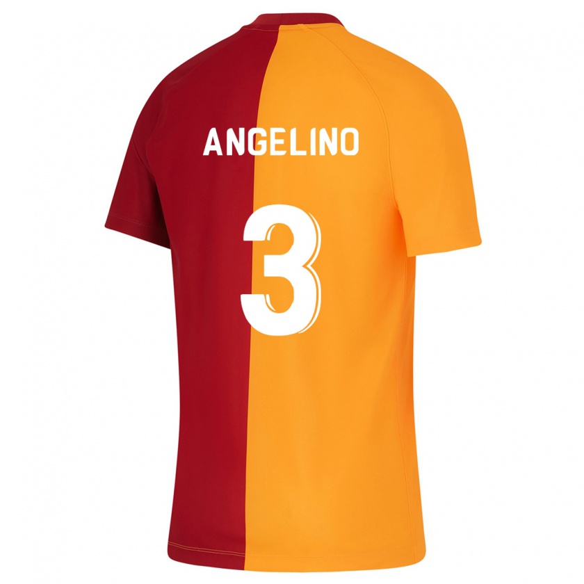 Kandiny Enfant Maillot Angeliño #3 Orange Tenues Domicile 2023/24 T-Shirt