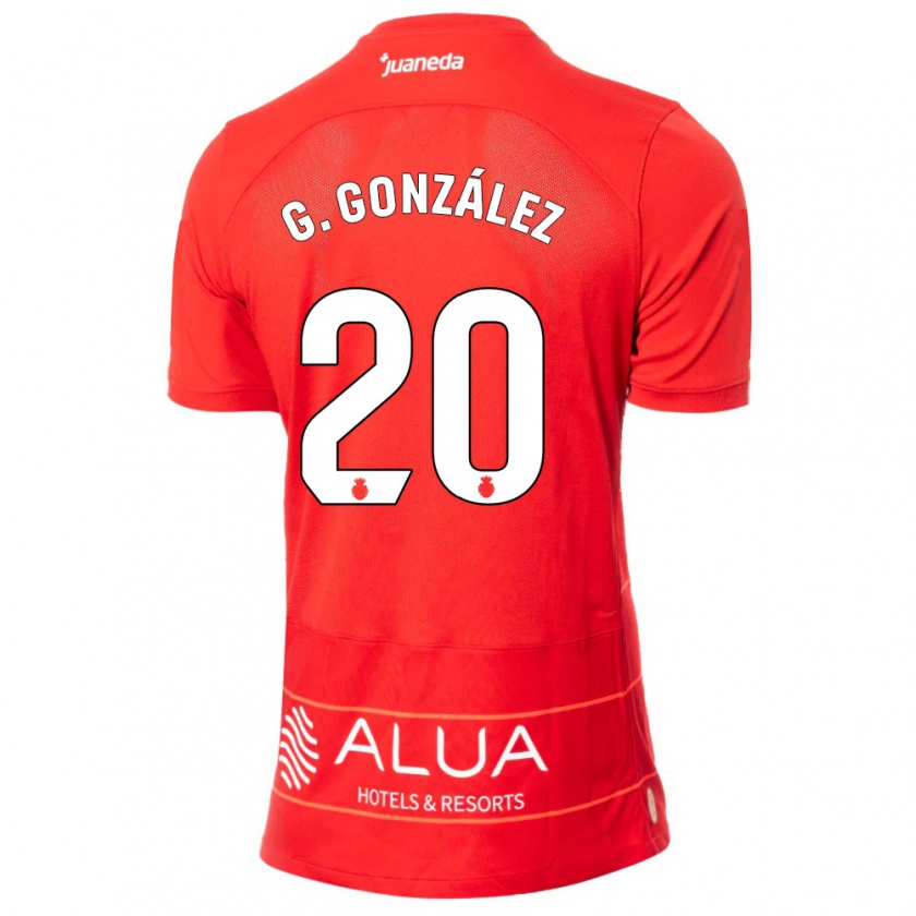 Kandiny Enfant Maillot Giovanni González #20 Rouge Tenues Domicile 2023/24 T-Shirt