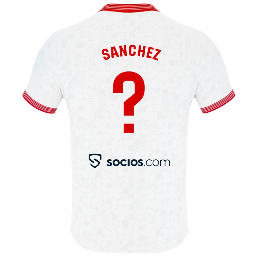 Kandiny Enfant Maillot Carlos Sanchez #0 Blanc Tenues Domicile 2023/24 T-Shirt