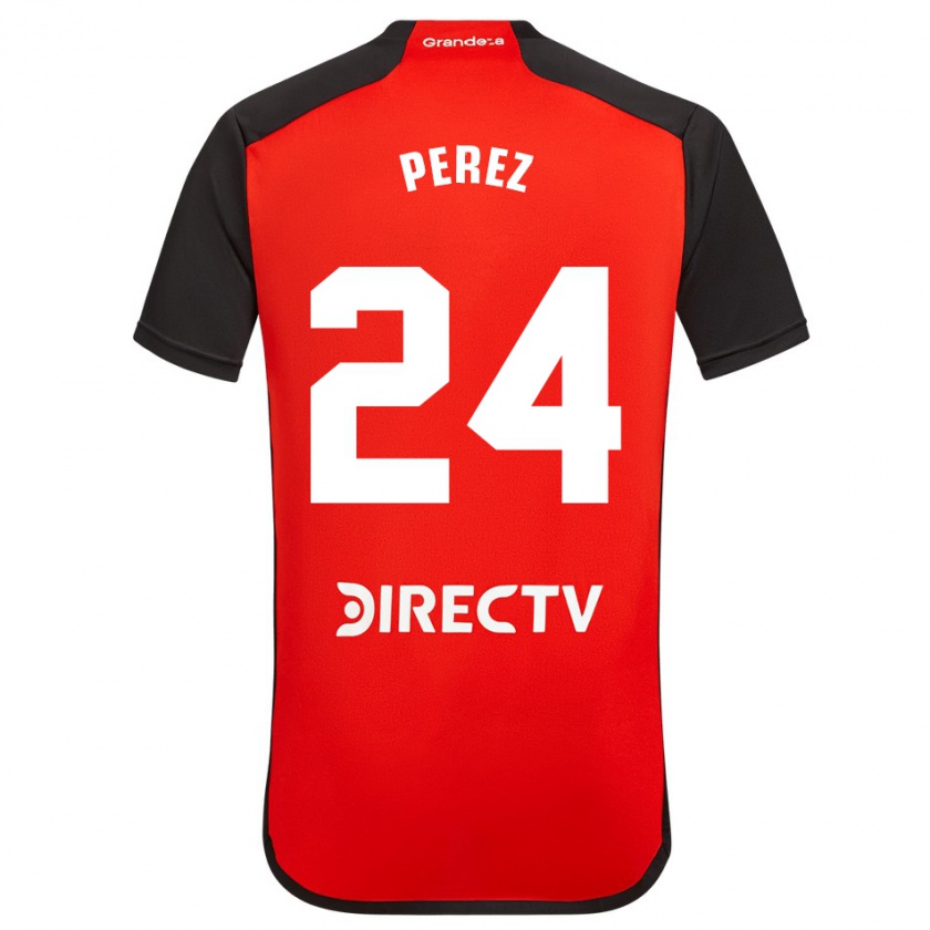 Kandiny Enfant Maillot Enzo Pérez #24 Rouge Tenues Extérieur 2023/24 T-Shirt