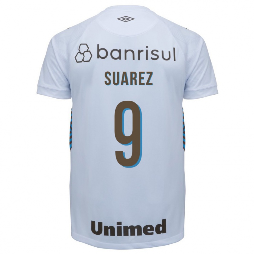 Kandiny Enfant Maillot Luis Suárez #9 Blanc Tenues Extérieur 2023/24 T-Shirt