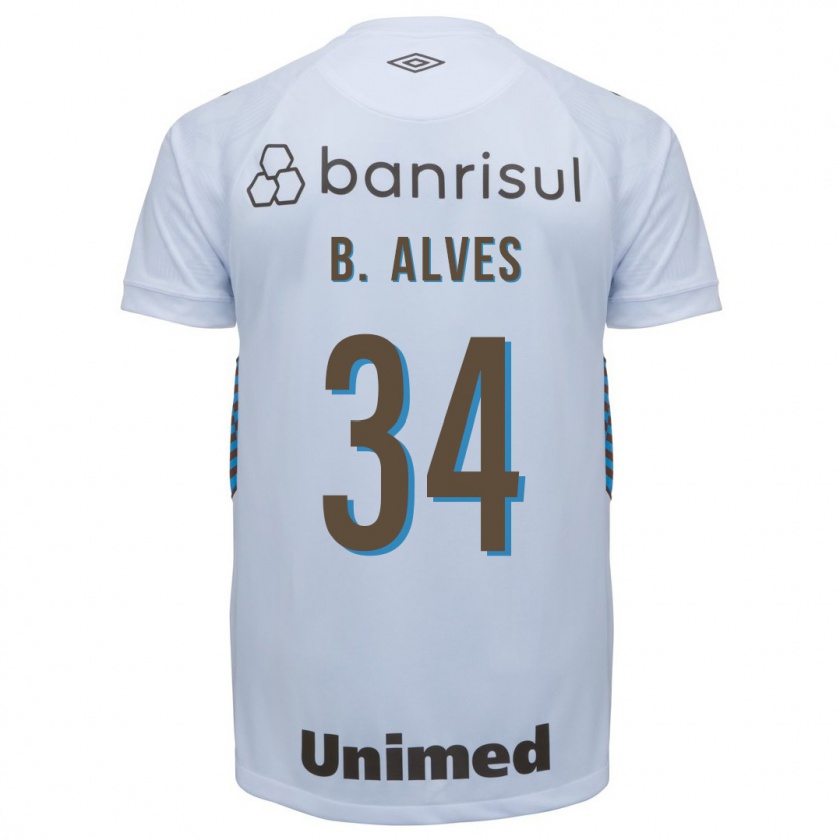 Kandiny Enfant Maillot Bruno Alves #34 Blanc Tenues Extérieur 2023/24 T-Shirt