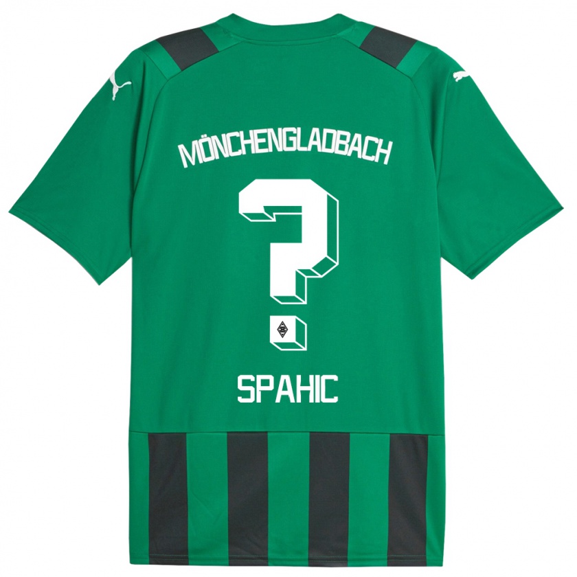 Kandiny Enfant Maillot Armin Spahic #0 Vert Noir Tenues Extérieur 2023/24 T-Shirt