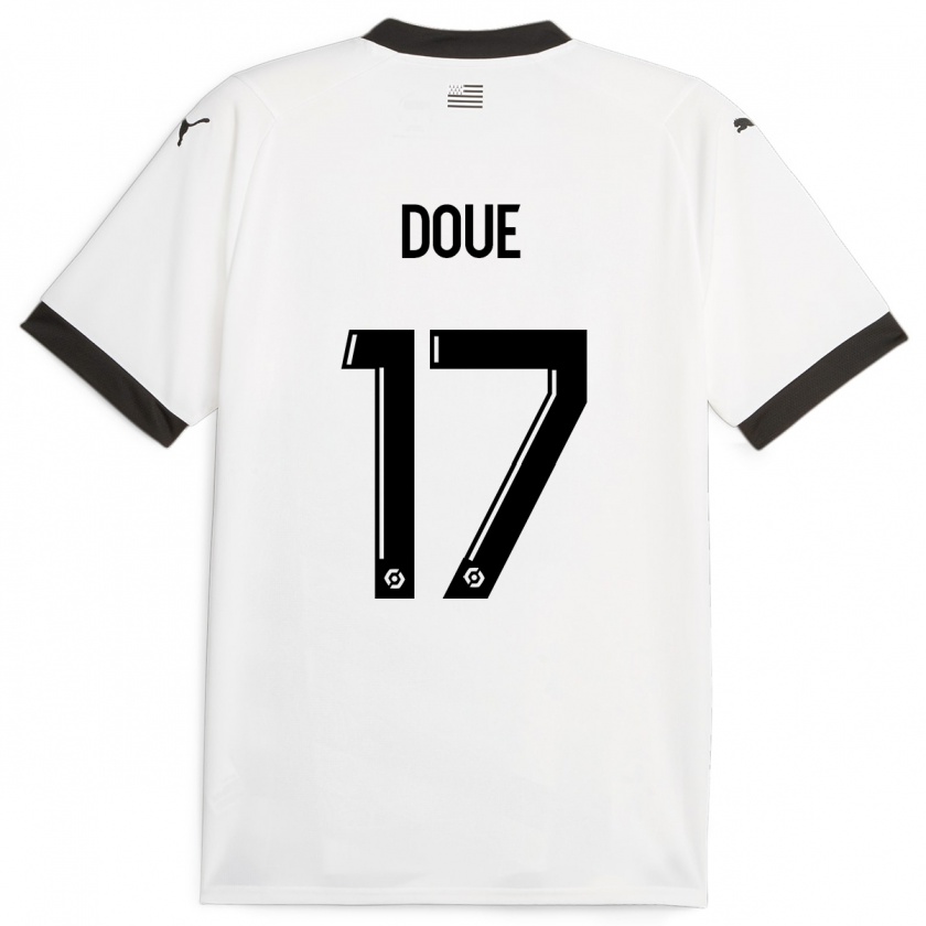 Kandiny Enfant Maillot Guéla Doué #17 Blanc Tenues Extérieur 2023/24 T-Shirt
