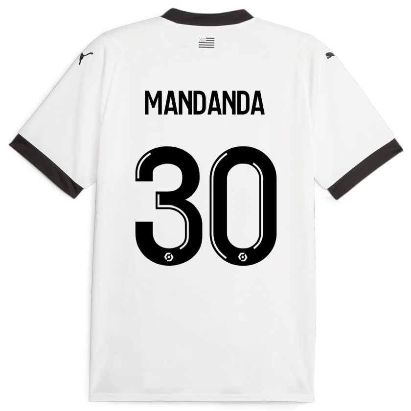 Kandiny Enfant Maillot Steve Mandanda #30 Blanc Tenues Extérieur 2023/24 T-Shirt