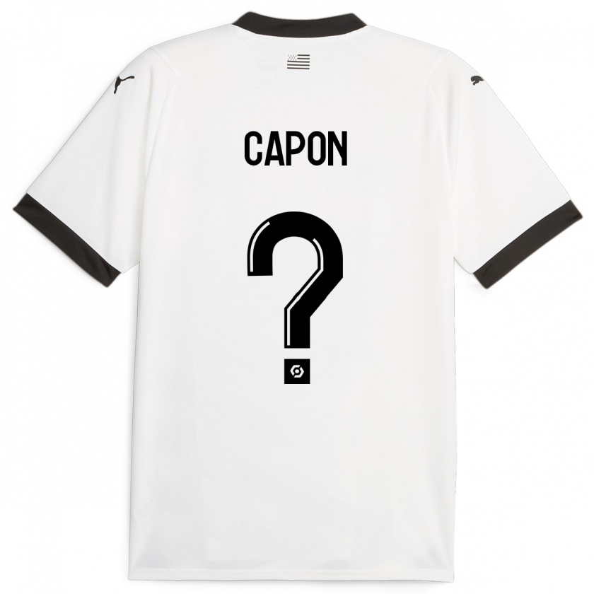 Kandiny Enfant Maillot José Capon #0 Blanc Tenues Extérieur 2023/24 T-Shirt