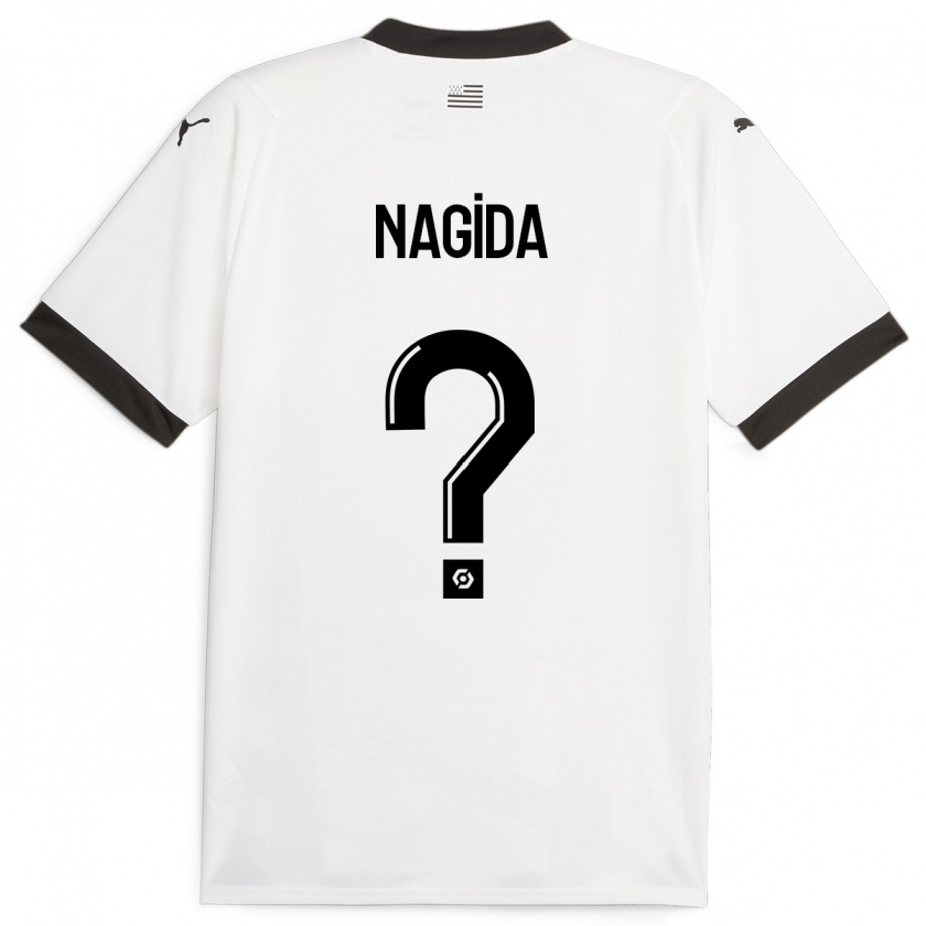 Kandiny Enfant Maillot Mahamadou Nagida #0 Blanc Tenues Extérieur 2023/24 T-Shirt