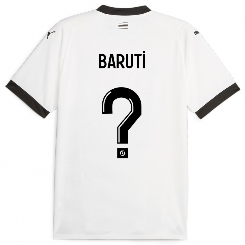 Kandiny Enfant Maillot Kelian Baruti #0 Blanc Tenues Extérieur 2023/24 T-Shirt