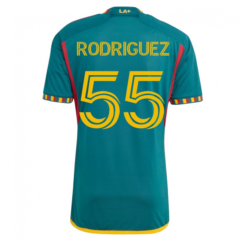 Kandiny Enfant Maillot Diego Rodriguez #55 Vert Tenues Extérieur 2023/24 T-Shirt