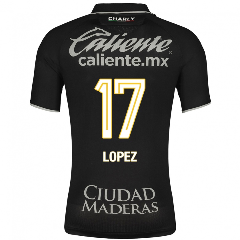 Kandiny Enfant Maillot Nicolás López #17 Noir Tenues Extérieur 2023/24 T-Shirt