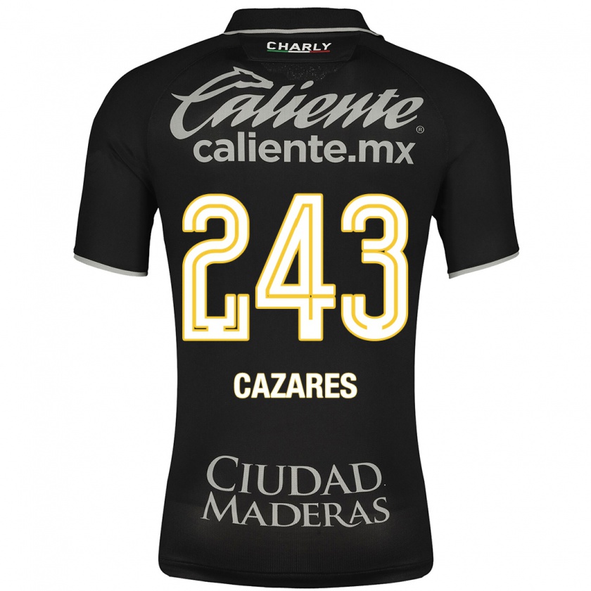 Kandiny Enfant Maillot Juan Cázares #243 Noir Tenues Extérieur 2023/24 T-Shirt