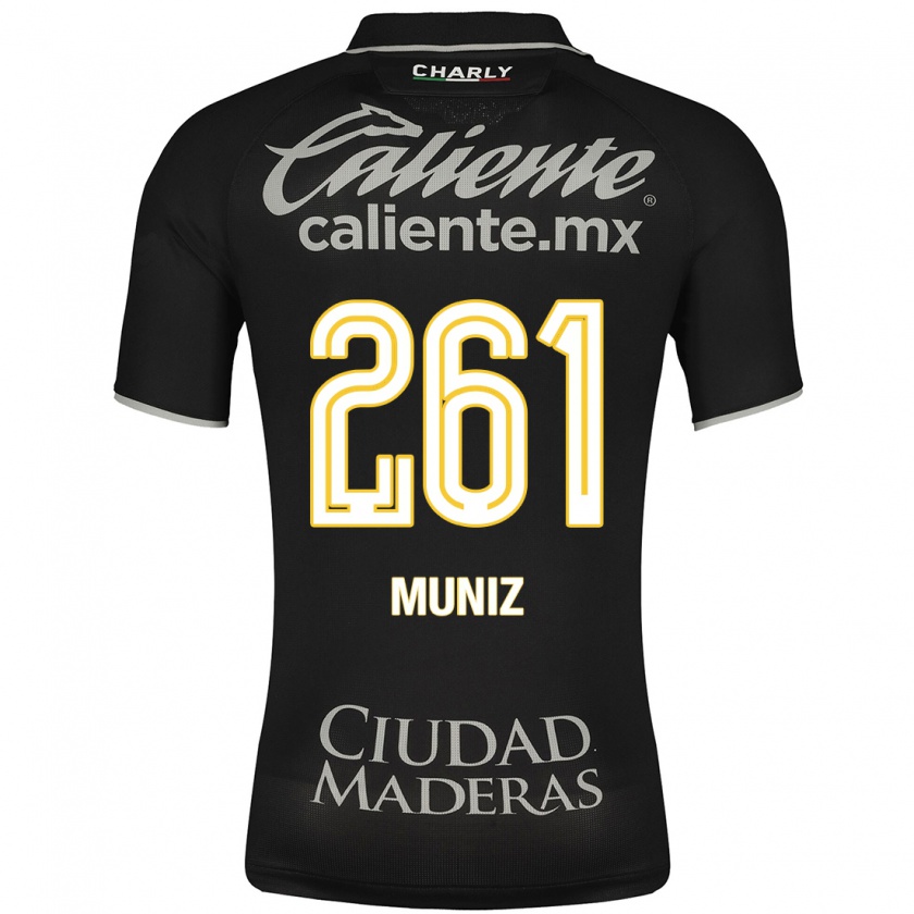 Kandiny Enfant Maillot César Muñiz #261 Noir Tenues Extérieur 2023/24 T-Shirt
