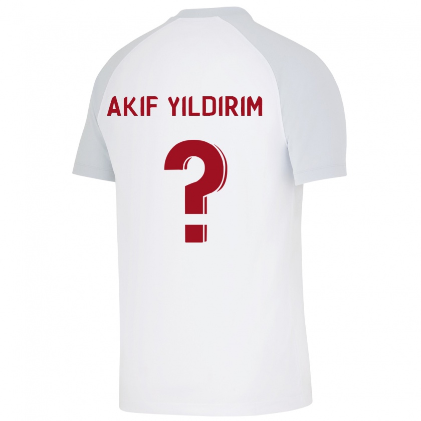 Kandiny Enfant Maillot Mehmet Akif Yıldırım #0 Blanc Tenues Extérieur 2023/24 T-Shirt