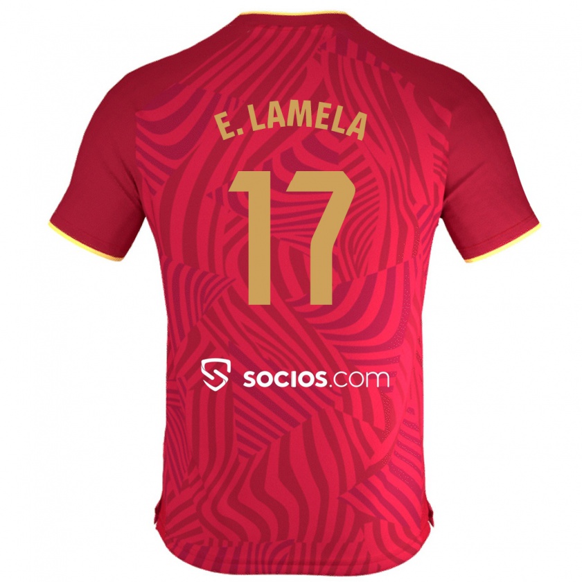 Kandiny Enfant Maillot Erik Lamela #17 Rouge Tenues Extérieur 2023/24 T-Shirt