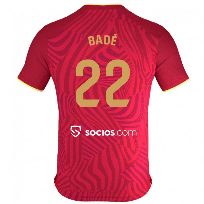 Kandiny Enfant Maillot Loïc Badé #22 Rouge Tenues Extérieur 2023/24 T-Shirt