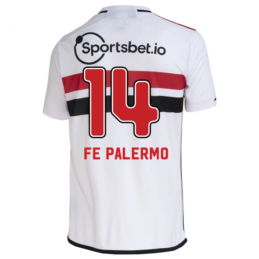 Kandiny Homme Maillot Fe Palermo #14 Blanc Tenues Domicile 2023/24 T-Shirt