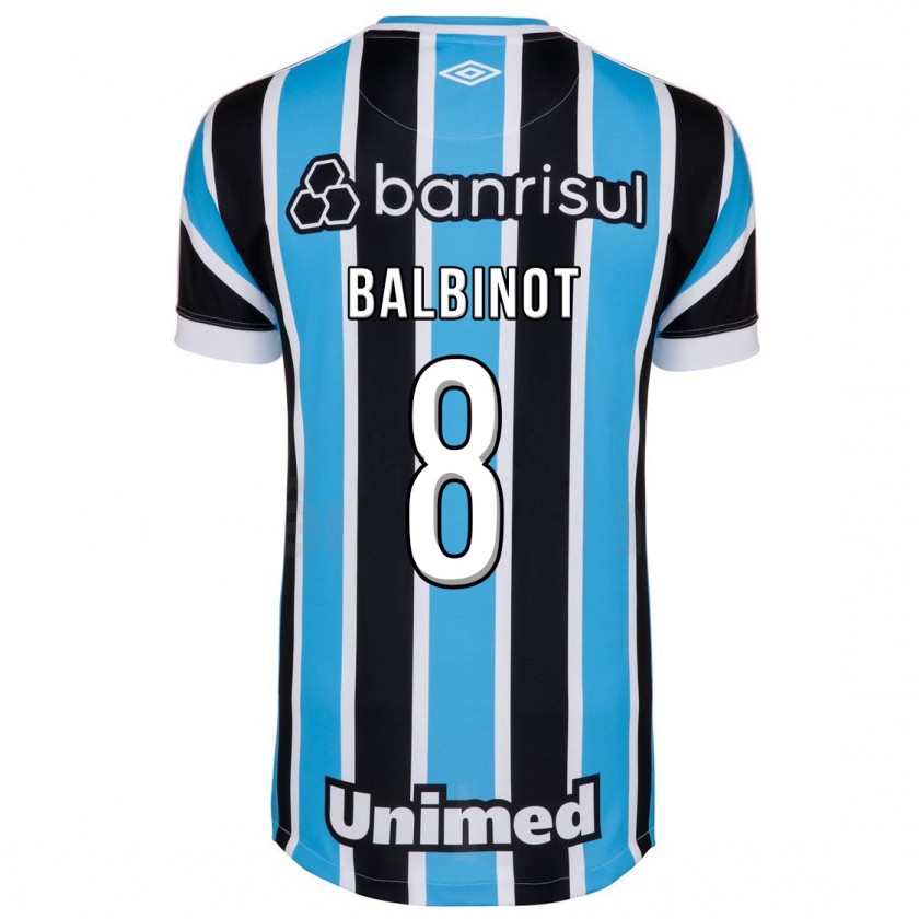 Kandiny Homme Maillot Manu Balbinot #8 Bleu Tenues Domicile 2023/24 T-Shirt