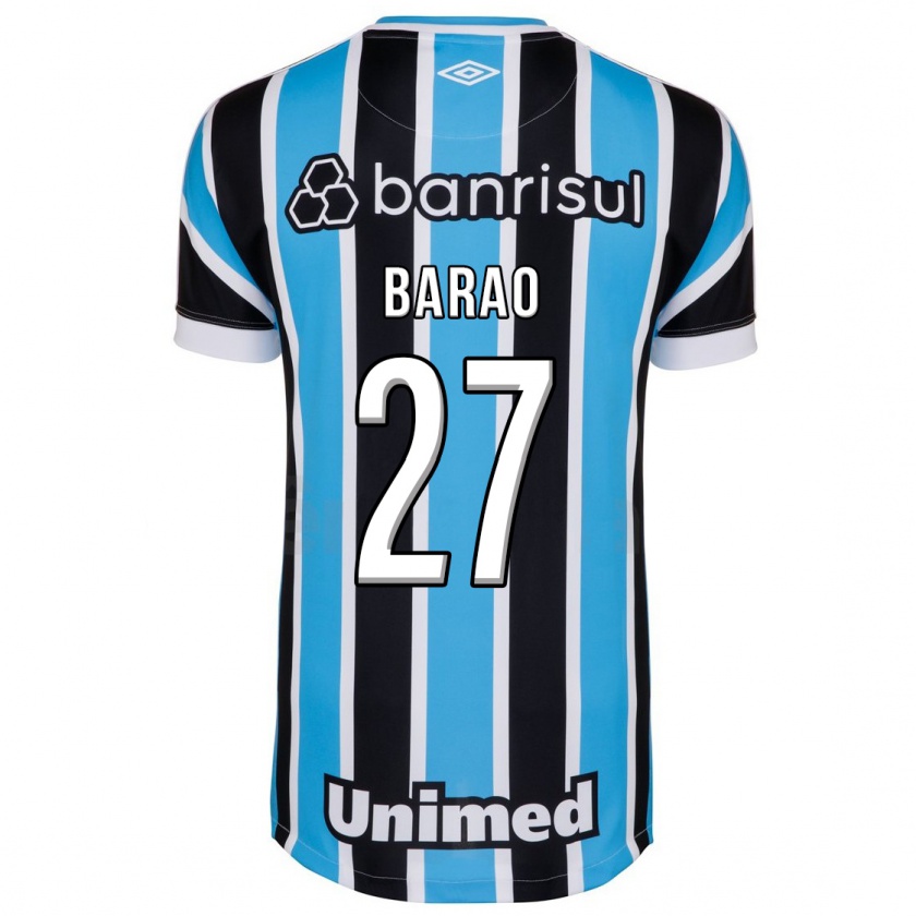 Kandiny Homme Maillot Dani Barão #27 Bleu Tenues Domicile 2023/24 T-Shirt