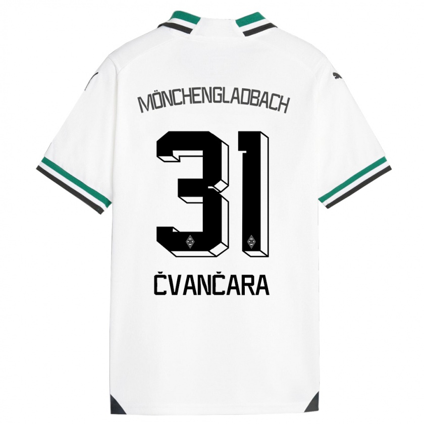 Kandiny Homme Maillot Tomas Cvancara #31 Blanc Vert Tenues Domicile 2023/24 T-Shirt